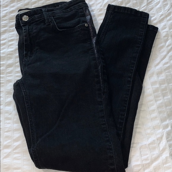 ZARA skinny black denim with shimmer ✨ - Picture 2 of 5